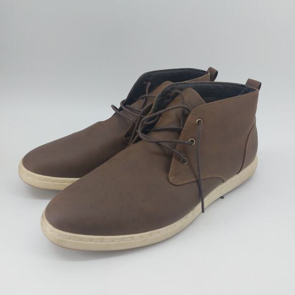 Perry Ellis Portfolio Men's Brown Lace Up Demi Hi Casual Dress Sneaker - Picture 1 of 14